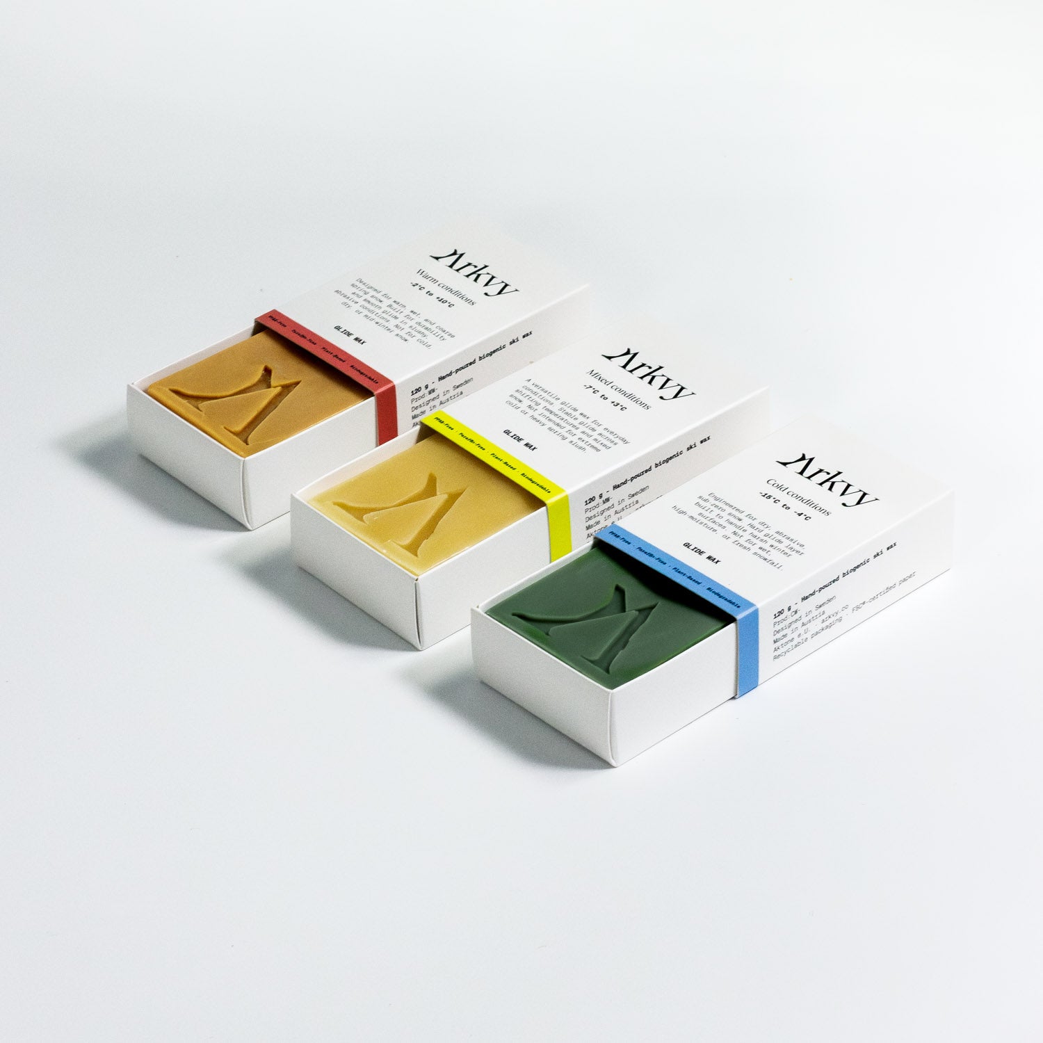 Arkvy 3-Pack Ski Wax, Full Season Set